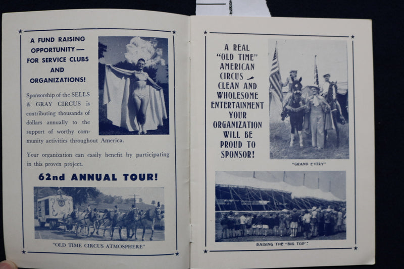 1960'S SELLS AND GRAY COMBINED CIRCUS PROGRAM - K 493