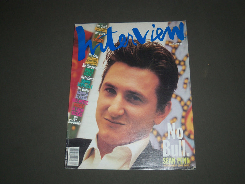 1991 SEPTEMBER INTERVIEW MAGAZINE - SEAN PENN COVER - SP 3257