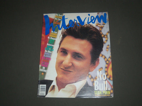 1991 SEPTEMBER INTERVIEW MAGAZINE - SEAN PENN COVER - SP 3257