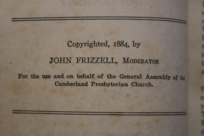 1951 CONFESSION OF FAITH - CUMBERLAND CHURCH HARDCOVER BOOK - K 3336