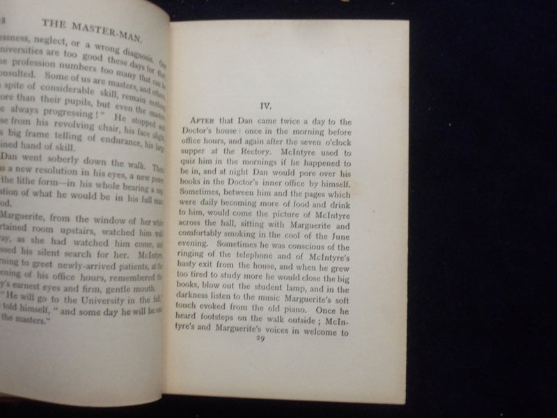 1906 THE MASTER-MAN HARDCOVER BOOK - JOHN LANE COMPANY - KD 8382