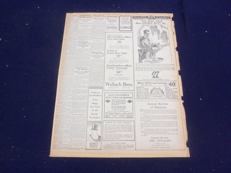 1920 DECEMBER 31 NEW YORK TIMES - SECOND OPERATION TO RELIEVE CARUSO - NT 8487