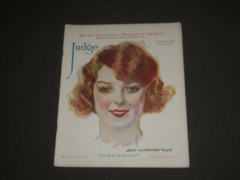 1919 NOVEMBER 8 JUDGE MAGAZINE - J.M. FLAGG COVER-YOU MAKE ME SO HAPPY!- ST 5429