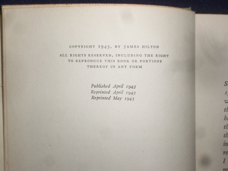 1943 THE STORY OF DR. WASSELL HARDCOVER BOOK BY JAMES HILTON - KD 9052