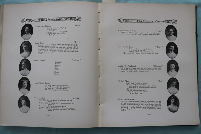 1910 THE LLAMARADA MT. HOLYOKE COLLEGE YEARBOOK - SOUTH HADLEY, MA - YB 3589