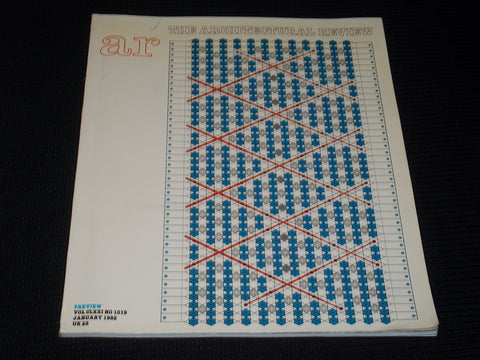 1982 JANUARY ARCHITECTURAL REVIEW MAGAZINE - PREVIEW ISSUE COVER - E 2999G