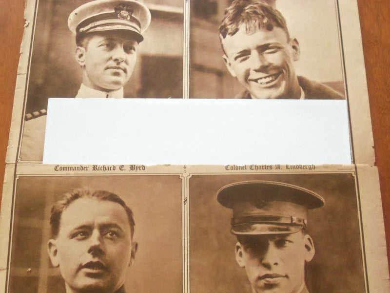 1927 JULY 23 BOSTON TRAVELER ROTOGRAVURE SECTION - LINDBERGH - BYRD - NP 5019