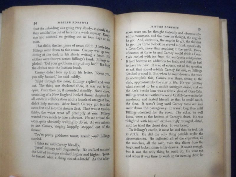 1946 MISTER ROBERTS HARDCOVER BOOK BY THOMAS HEGGEN - KD 8286