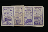 1940'S JOY THEARE PROGRAM - LOT OF 4 - BELZONI, MISSISSIPPI - K 2816