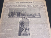 1928 AUG 5 NY TIMES SPECIAL FEATURES - CRIME RIDDEN CHICAGO FIGHTS GANG- NT 7075
