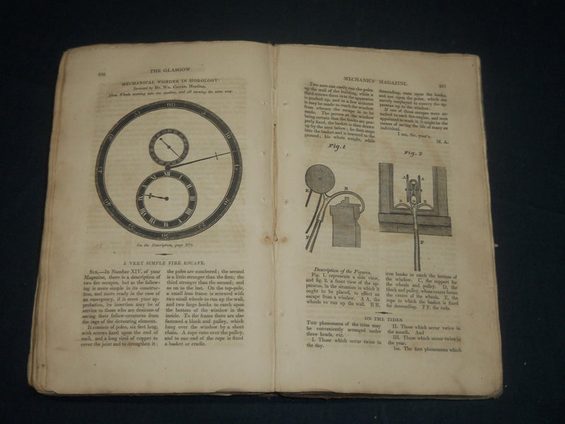 1824-1826 THE GLASGOW MECHANICS MAGAZINE VOLUME LOT OF 5 - JAMES WATT - KD 1960A