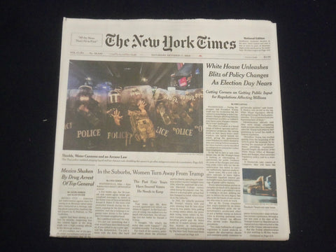 2020 OCTOBER 17 NEW YORK TIMES-WHITE HOUSE BLITZ OF POLICY CHANGES NEAR ELECTION