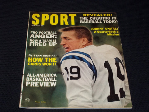 1965 JANUARY SPORT MAGAZINE - JOHNNY UNITAS COVER - E 261