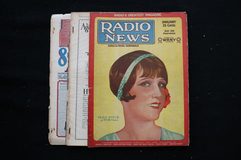 1928 JANUARY RADIO NEWS MAGAZINE - OLGA STECK ON WOR CHAIN COVER - E 10566