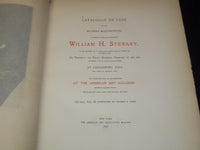 1898 CATALOGUE DE LUXE OF WILLIAM H. STEWART FRENCH VOLUME 1 & 2 - #17