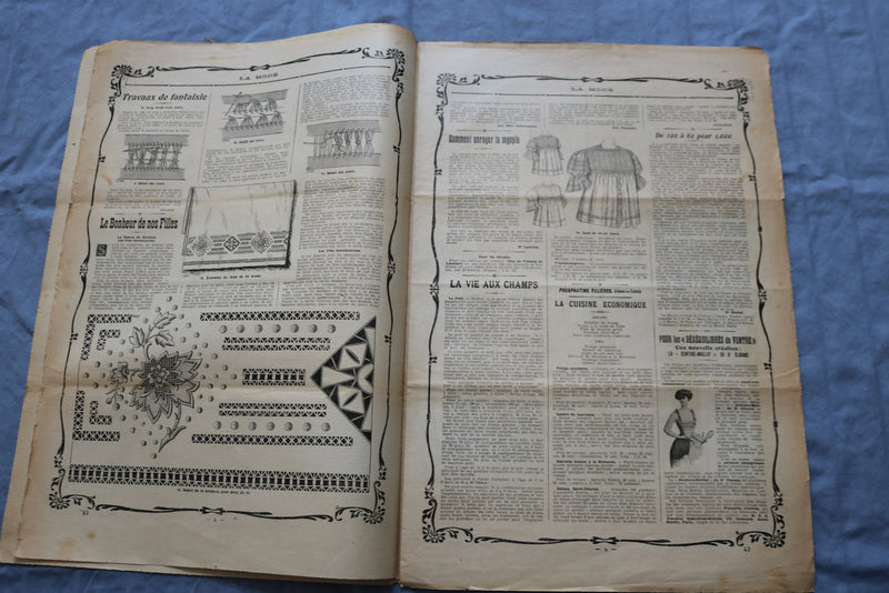 1909 OCTOBER 24 LA MODE MAGAZINE - GREAT ILLUSTRATIONS - FRENCH - NP 8657