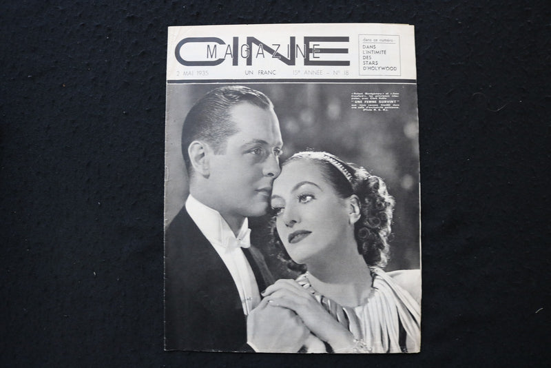 1935 MAY 2 CINE MAGAZINE - ROBERT MONTGOMERY & JOAN CRAWFORD COVER - E 26092