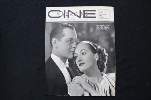 1935 MAY 2 CINE MAGAZINE - ROBERT MONTGOMERY & JOAN CRAWFORD COVER - E 26092