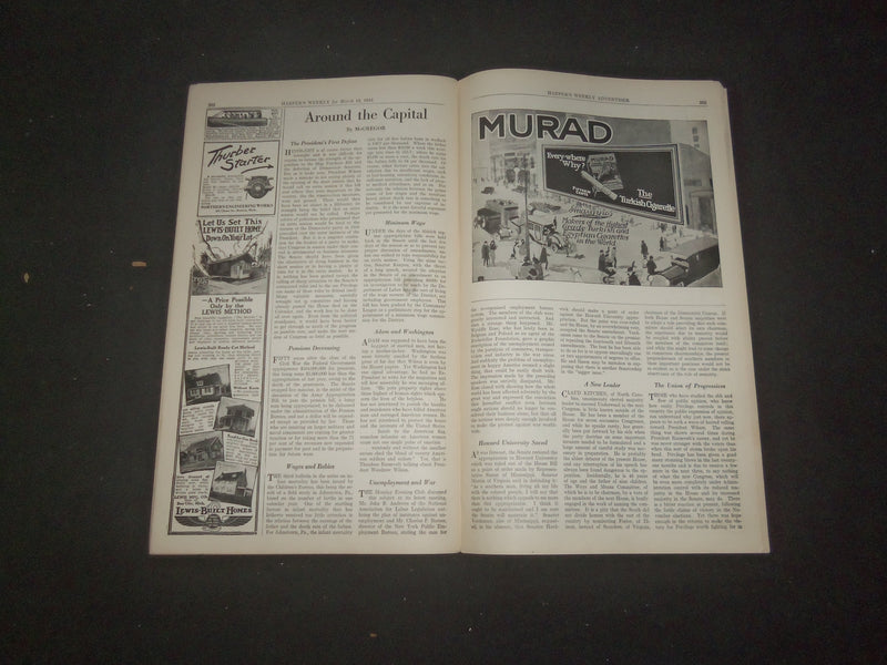 1915 MARCH 13 HARPER'S WEEKLY MAGAZINE - BEAUTY AND BALD HEADS - SP 1520E