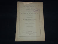 1875 REV. JAMES WALKER KING'S CHAPEL SERMON BY HENRY WILDER FOOTE - J 8943