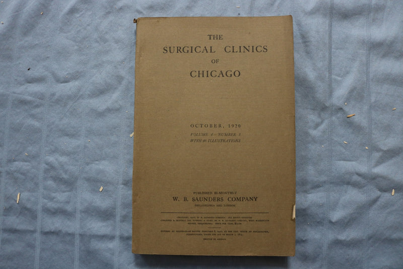1918-1922 SURGICAL CLINICS OF CHICAGO & NORTH AMERICA MAGAZINE- LOT OF 5- O 3898