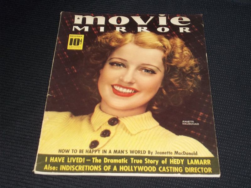 1938 NOVEMBER MOVIE MIRROR MAGAZINE - JEANETTE MACDONALD FRONT COVER - E 15353