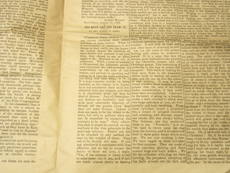 1896 AUGUST 26 THE PACIFIC NEWSPAPER - SAN FRANCISCO - NP 8970