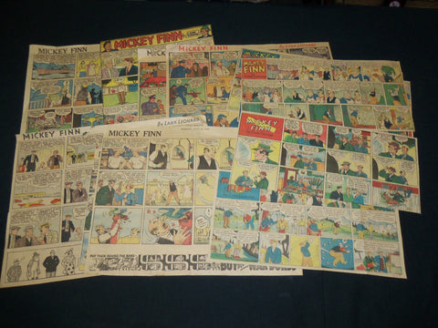 1930'S-1940'S MICKEY FINN COLOR COMIC STRIPS LOT OF 14 - NP 5336