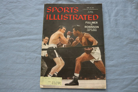 1957 APRIL 29 SPORTS ILLUSTRATED MAGAZINE - SUGAR RAY ROBINSON COVER - ST 5505F