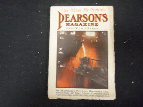 1907 JULY PEARSON'S MAGAZINE - NICE STORIES, ADS & ILLUSTRATIONS - ST 3008