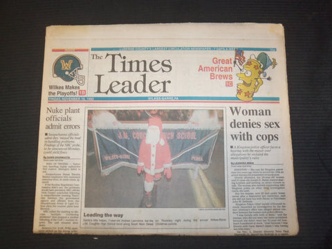 1993 NOVEMBER 19 WILKES-BARRE TIMES LEADER- WOMAN DENIES SEX WITH COPS - NP 7561