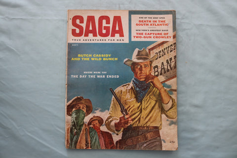 1957 SEPTEMBER SAGA MAGAZINE - BUTCH CASSIDY COVER - E 26642