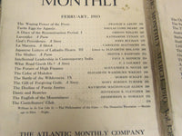 1910 THE ATLANTIC MONTHLY MAGAZINE LOT 10 ISSUES - STORIES & ARTICLES - WR 360A