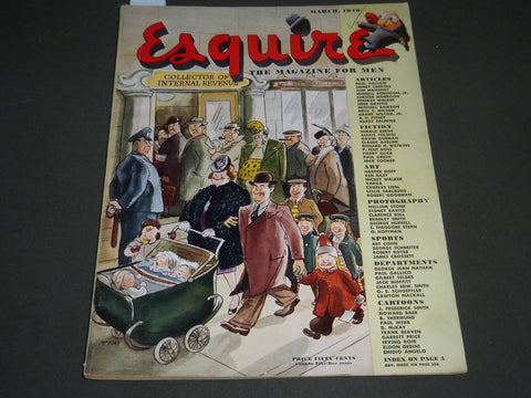 1946 MARCH ESQUIRE MAGAZINE - VARGAS ILLUSTRATION - COVER AND ADS - ST 5061