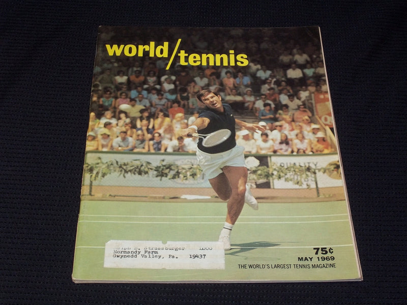 1969 MAY WORLD TENNIS MAGAZINE - BUTCH BUCKHOLZ FRONT COVER - E 3592