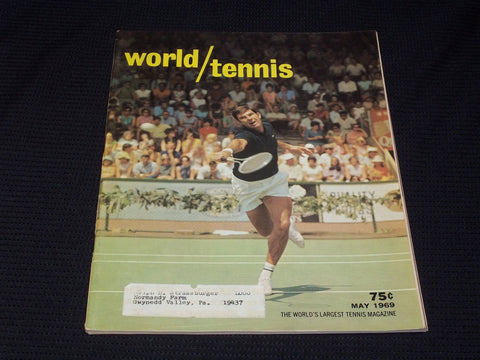 1969 MAY WORLD TENNIS MAGAZINE - BUTCH BUCKHOLZ FRONT COVER - E 3592