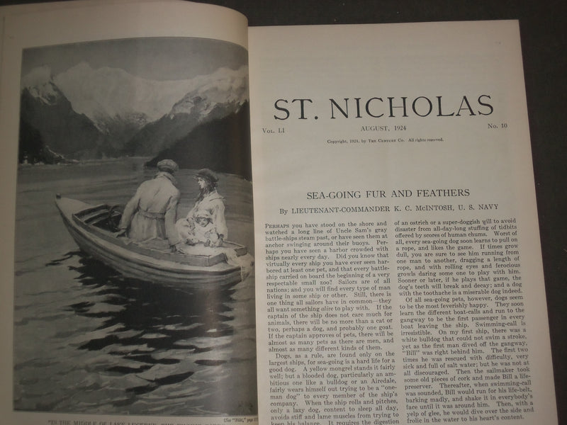 1924 AUGUST ST. NICHOLAS MAGAZINE - ILLUSTRATIONS, STORIES & ADS - B 4638