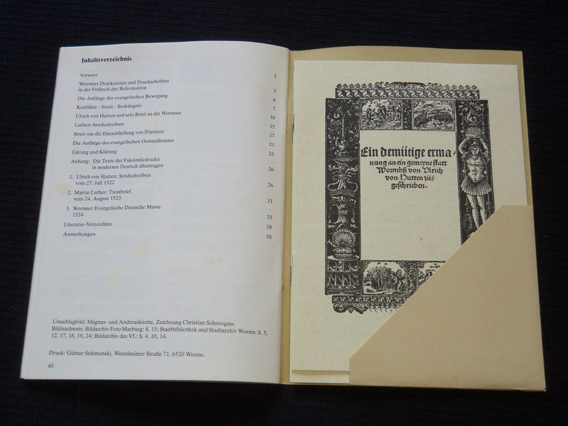 1983 DIE ANFANGE DER REFORMATION EVANGELISCHEN GOTTESDIENSTES BOOK - J 7233