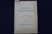 1937 JULY AMERICAN JOURNAL OF DISEASES OF CHILDREN SOFTCOVER BOOK - K 1518
