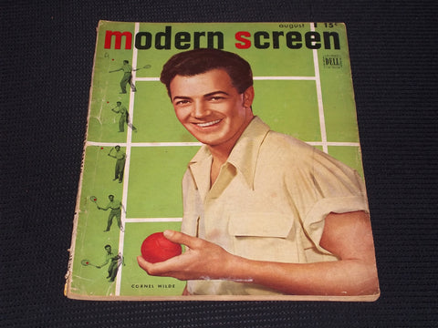 1946 AUGUST MODERN SCREEN MAGAZINE - CORNEL WILDE COVER - E 16806