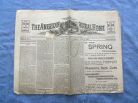 1891 THE AMERICAN RURAL HOME NEWSPAPER - LOT OF 7 - ROCHESTER, NEW YORK - NP 842