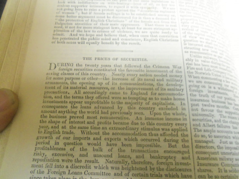 1878 SATURDAY REVIEW 2 BOUND VOLUMES - COMPLETE YR- PUBLISHED IN LONDON - R 1073