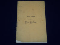 1861 YALE COLLEGE CLASS OF 1819 MEETING SOFTCOVER CATALOGUE - SP 2608