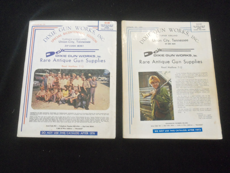 1973-1976 DIXIE GUN WORKS CATALOG - LOT OF 2 - O 2136K