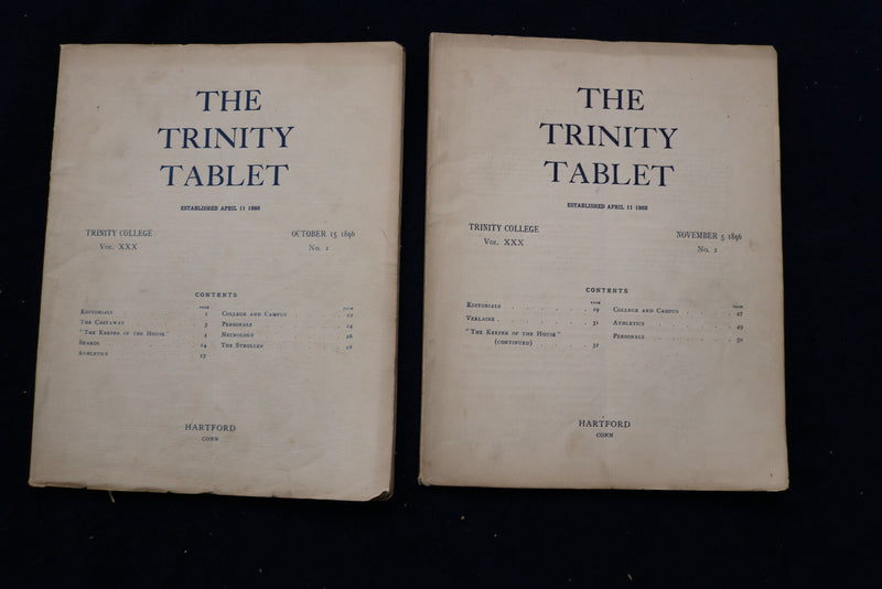 1895-1897 THE TRINITY TABLET MAGAZINE - LOT OF 14 - O 3432