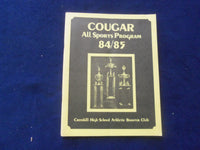 1984-1985 CRESSKILL HIGH SCHOOL COUGAR ALL SPORTS PROGRAM PROGRAM - J 8453