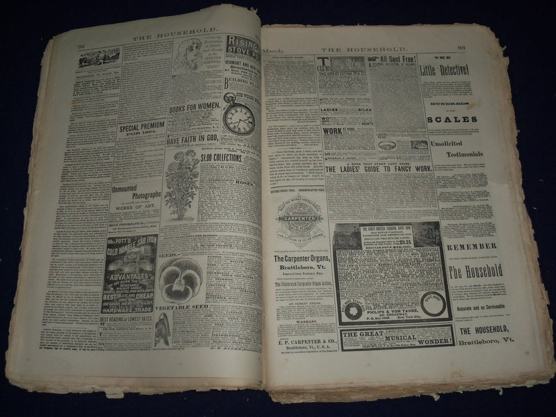 1884 JAN-DEC THE HOUSEHOLD MONTHLY JOURNAL BOUND VOLUME - 12 ISSUES - KD 2305