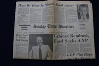 1974 AUGUST 6-11 HUNTERDON COUNTY NEWSPAPER - RICHARD NIXON - LOT OF 4- NP 8859