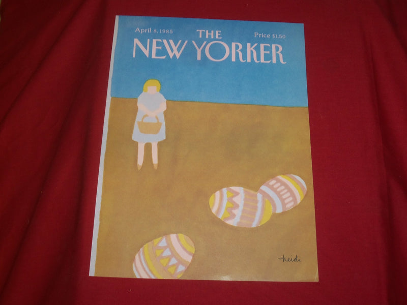 1985 APRIL 8 NEW YORKER MAGAZINE FRONT COVER ONLY - GREAT ART FOR FRAMING