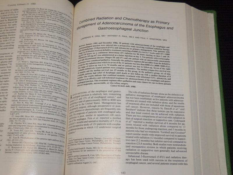 1982-1988 CANCER JOURNAL MAGAZINE BOUND VOLUMES LOT OF 6 - KD 1I